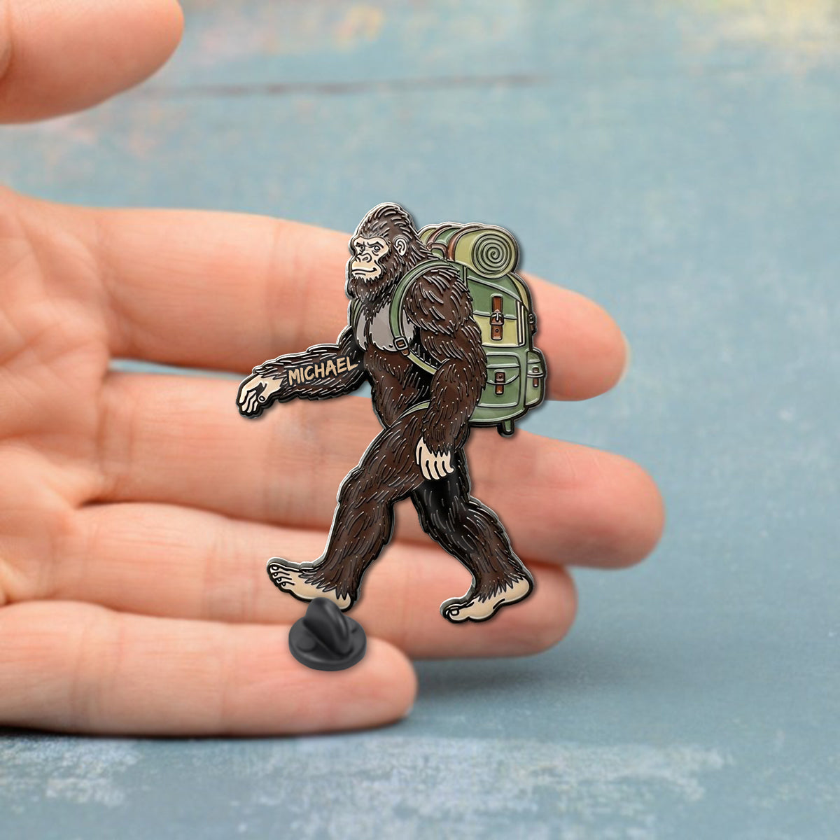 Sasquatch - Personalized Hiking Pin