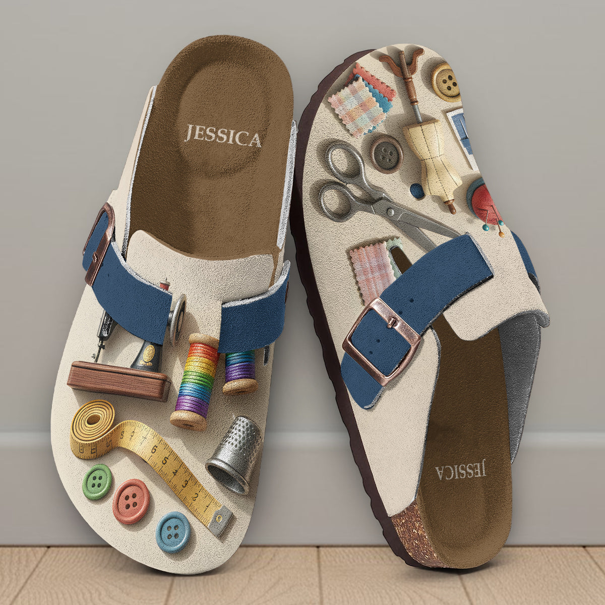Go Away, I'm Sewing - Personalized Sewing Clogs With Arch Support