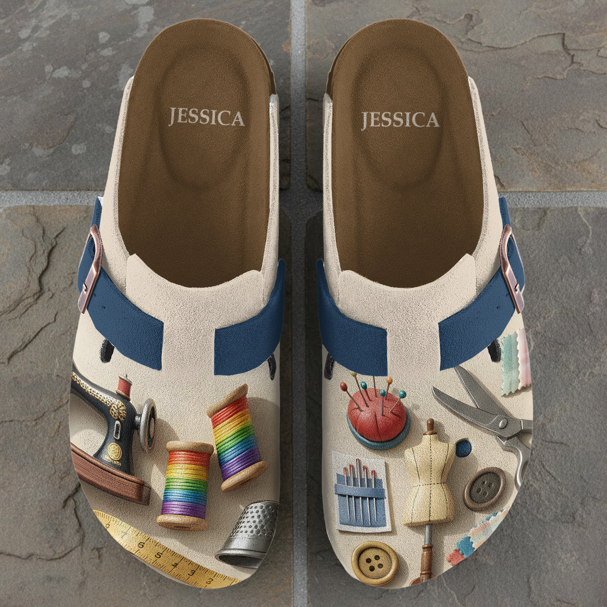 Go Away, I'm Sewing - Personalized Sewing Clogs With Arch Support