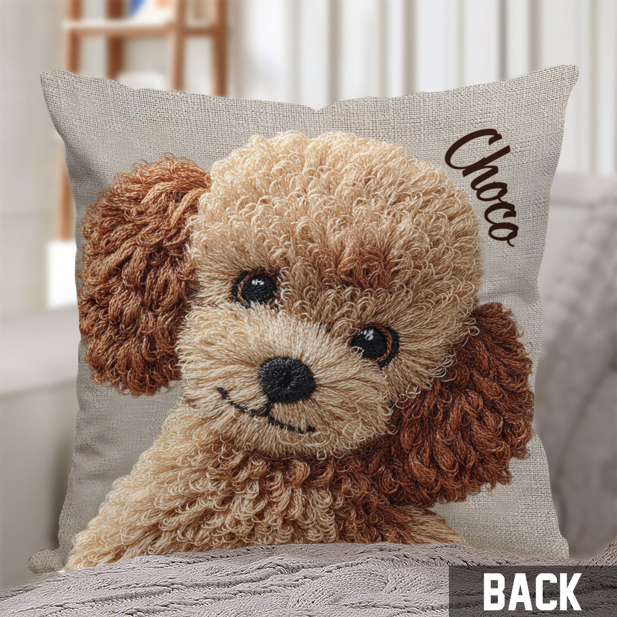 Cute Poodles - Personalized Poodles Throw Pillow
