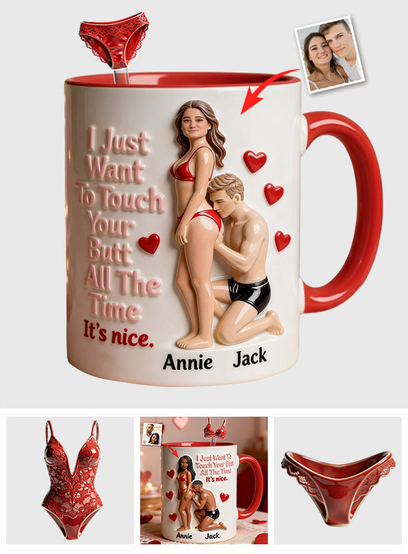 Custom From Any Photo - Personalized Spicy Couple Set Accent Mug with Acrylic Stirrers
