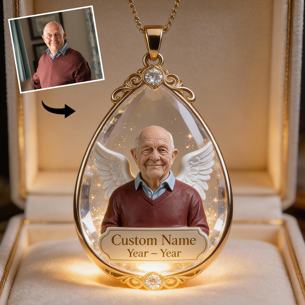 Mitfühlendes Geschenk in Form einer Träne – Personalisierte Gedenkkette mit Anhänger aus Metall