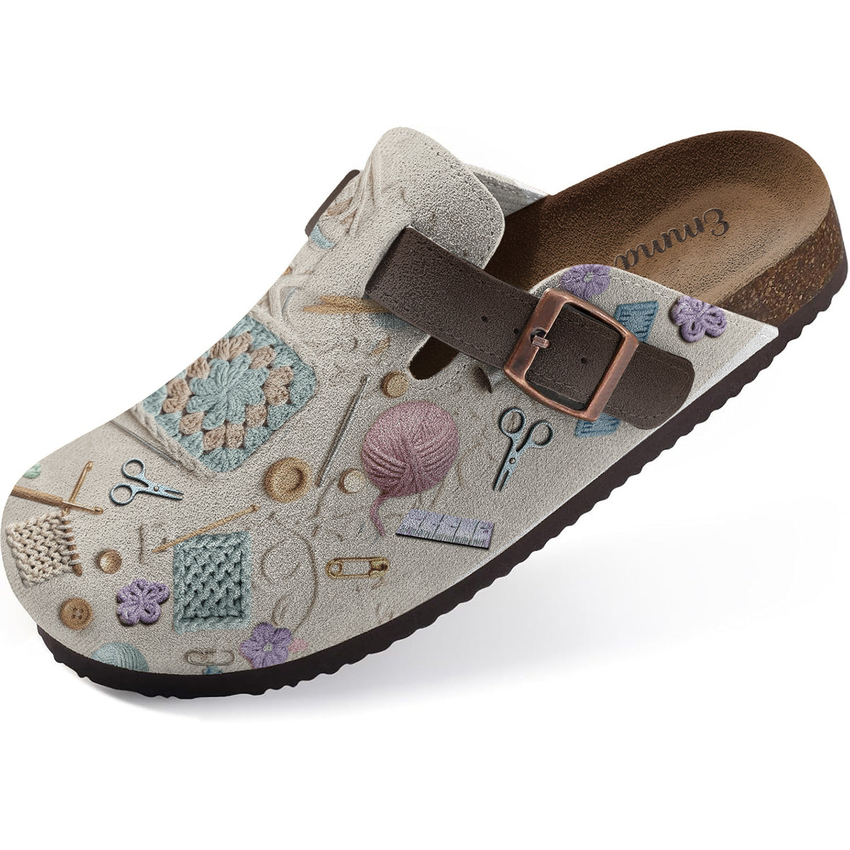 Crocheting Makes Me Happy - Personalized Crocheting Clogs With Arch Support