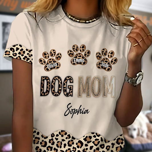 Dog Mom - Personalized Dog All Over Shirt