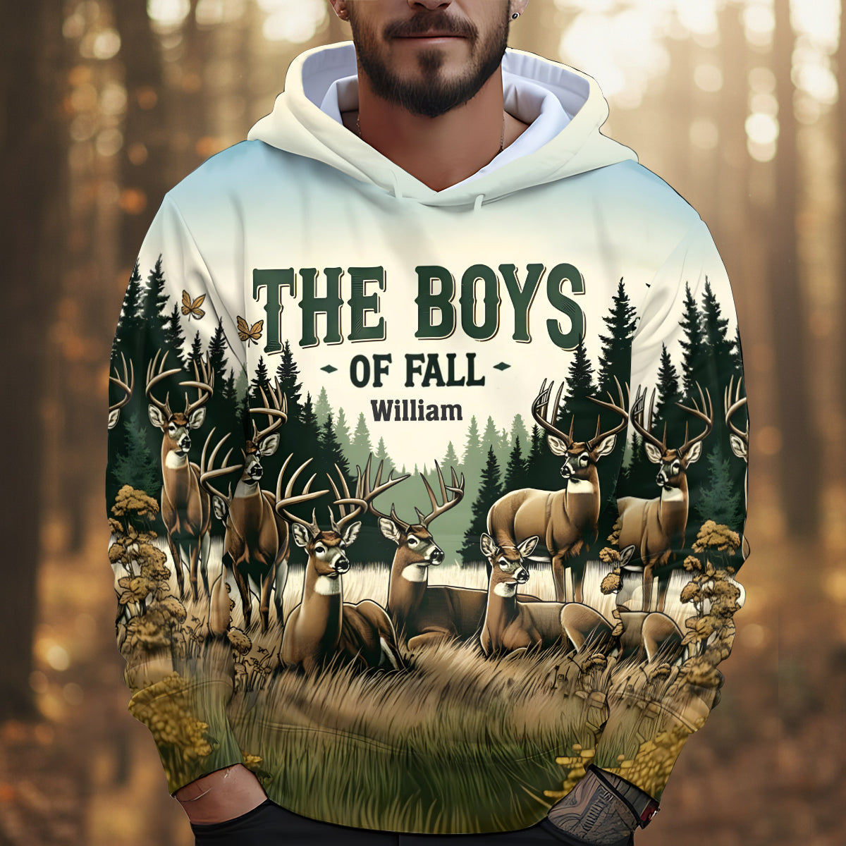 Jagdsaison - Personalisiertes Jagd-Allover-Shirt