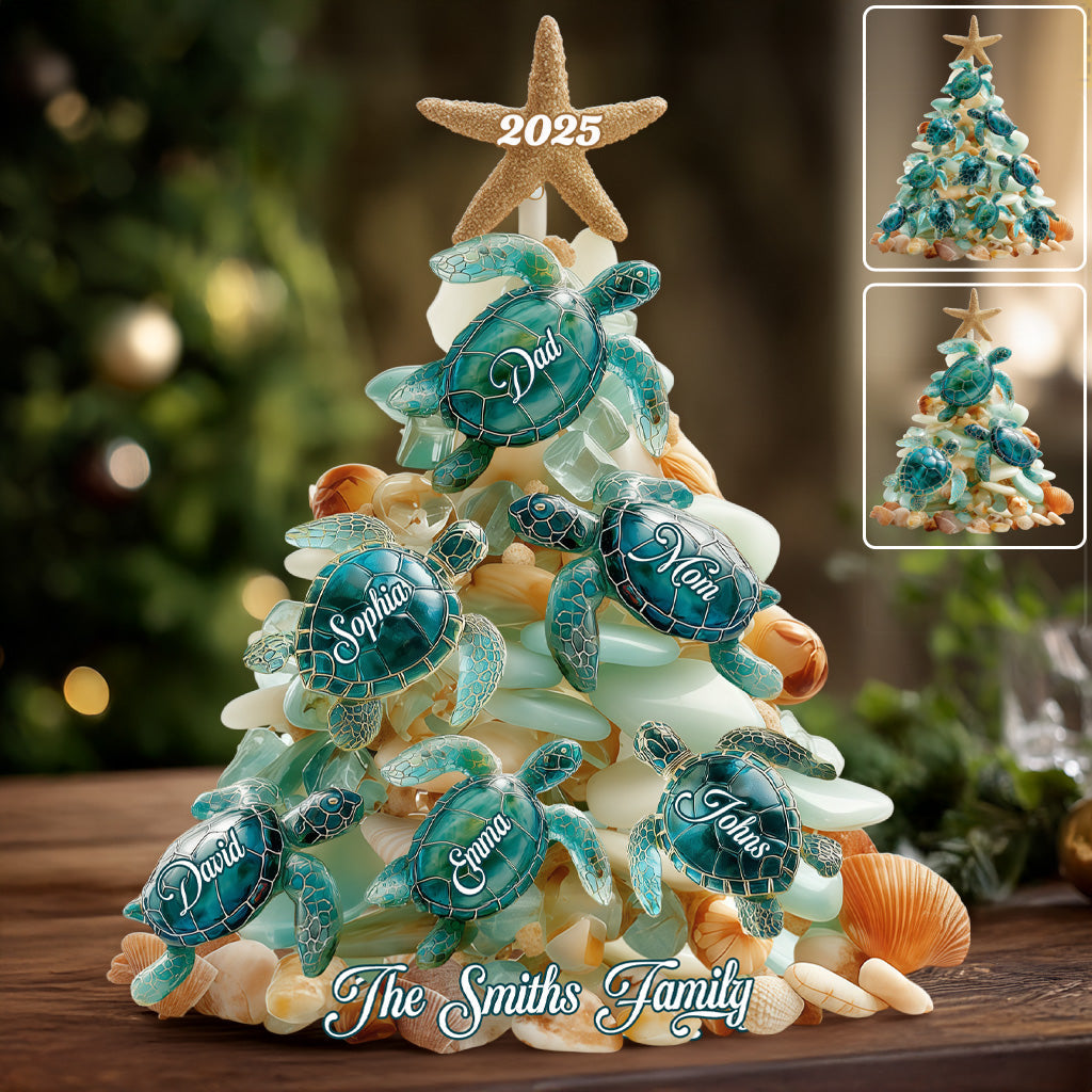 Frohe Weihnachten – Personalisierte Acrylplakette in individueller Familienform