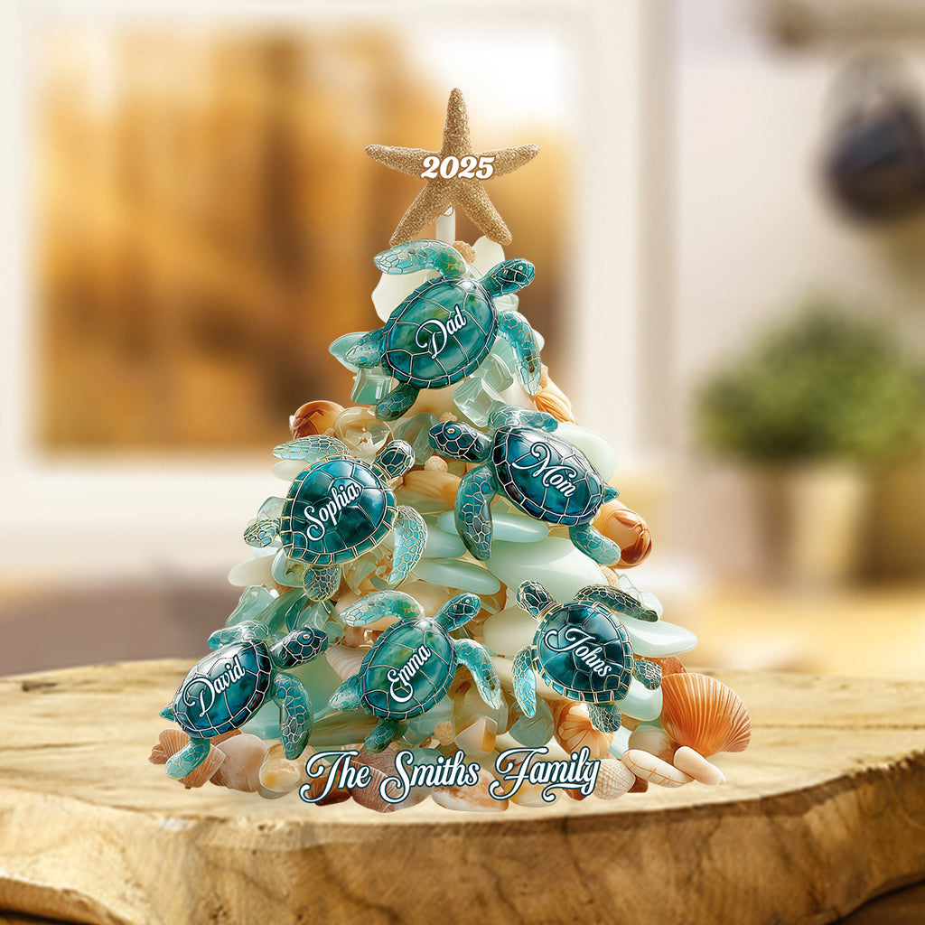 Frohe Weihnachten – Personalisierte Acrylplakette in individueller Familienform