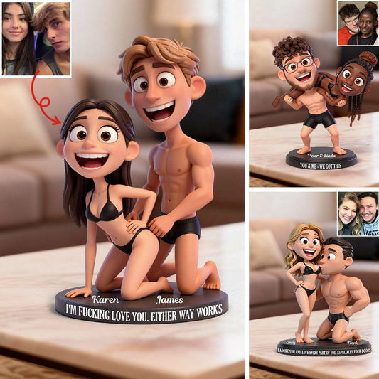 Unartiges Paar – Personalisierte Acrylplakette in Pärchenform