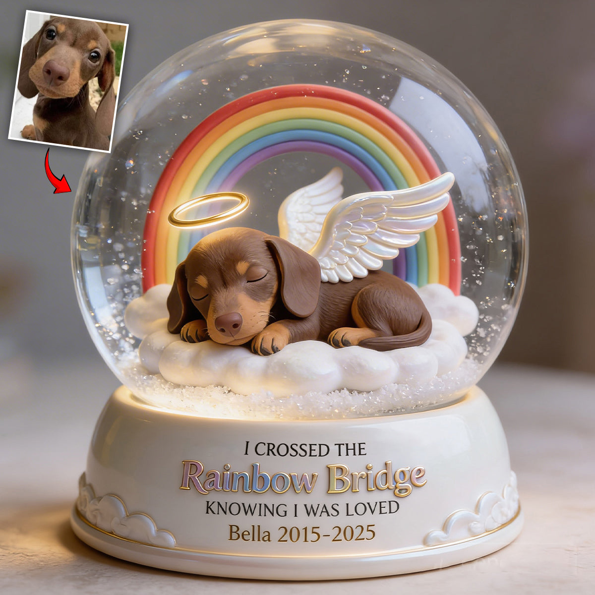 Pet Memorial Custom From Any Photo - Personalized Dog Custom Shaped Acrylic Plaque