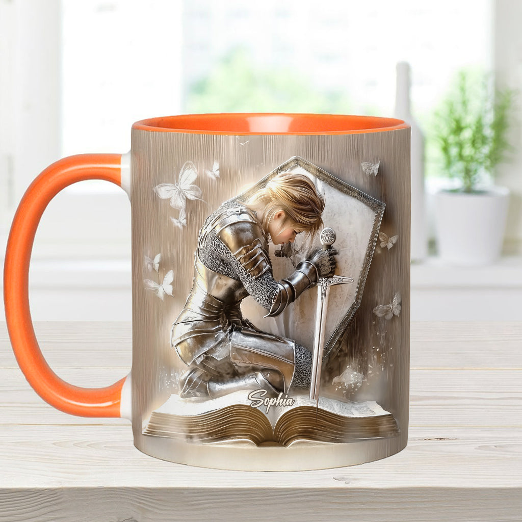Gott sagt, ich bin ein Krieger – Personalisierte Tasse mit christlichem Akzent