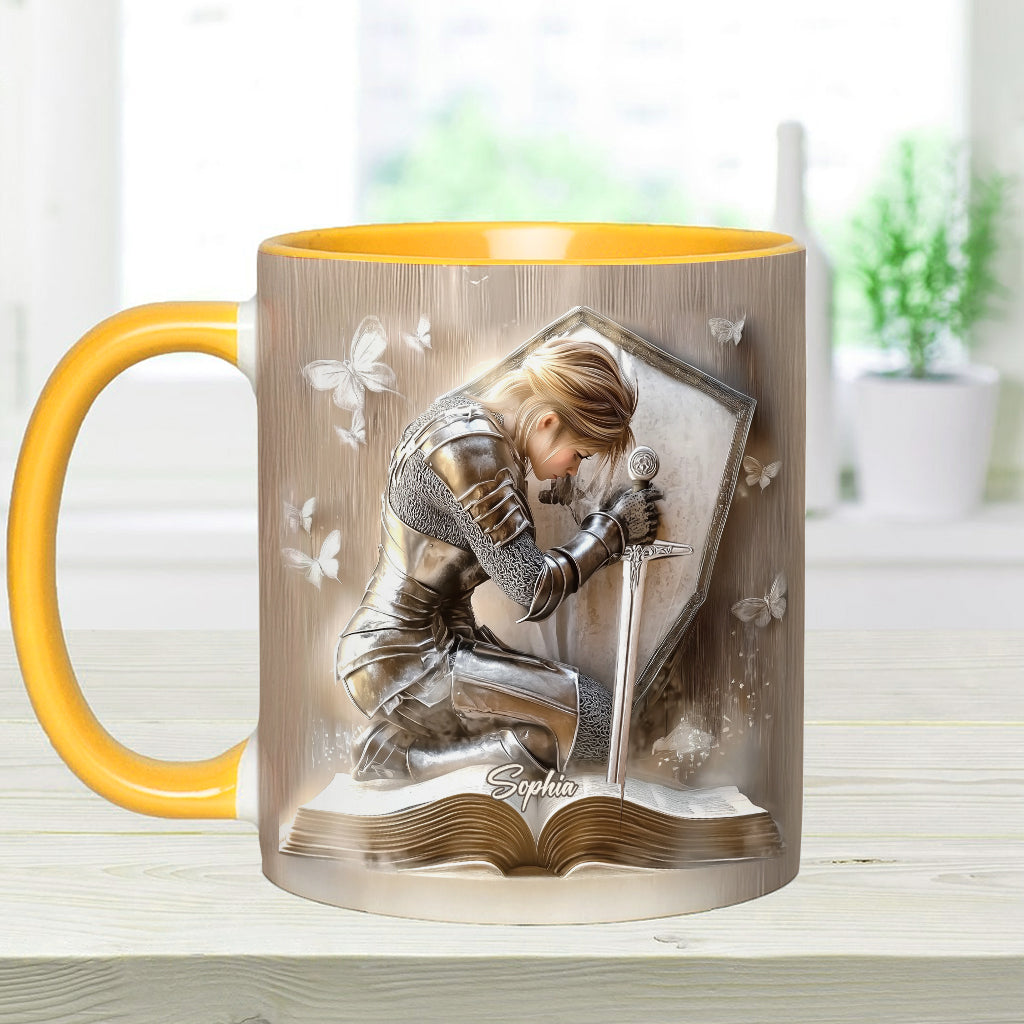 Gott sagt, ich bin ein Krieger – Personalisierte Tasse mit christlichem Akzent
