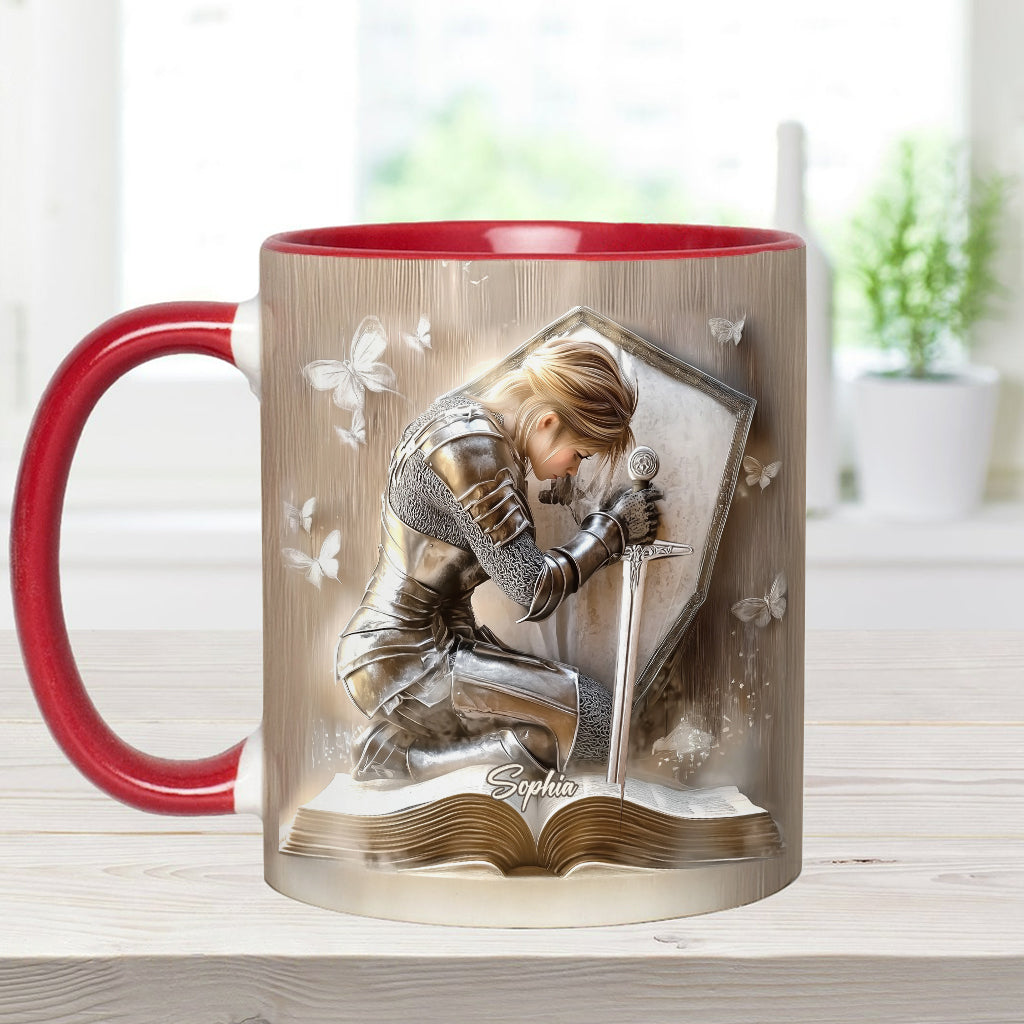 Gott sagt, ich bin ein Krieger – Personalisierte Tasse mit christlichem Akzent