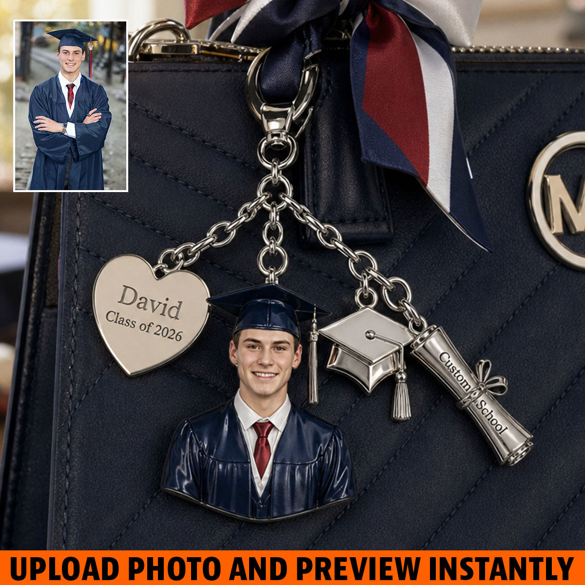 Abschlussklasse 2026 - Personalisierte Abschluss-Dangle Charms