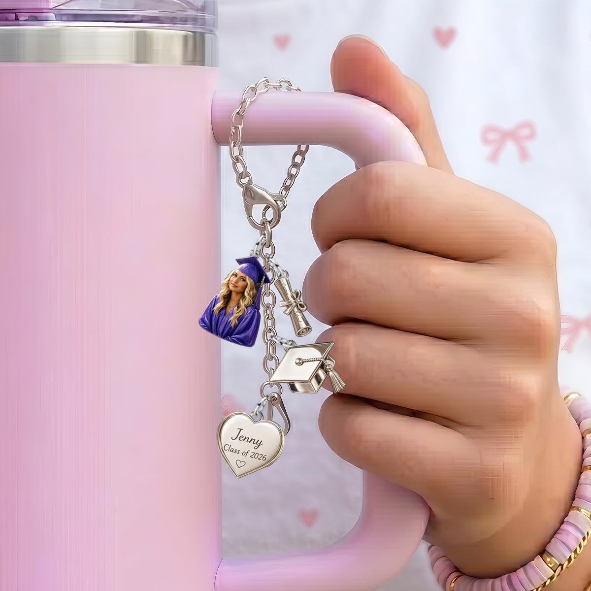 Abschlussklasse 2026 - Personalisierte Abschluss-Dangle Charms