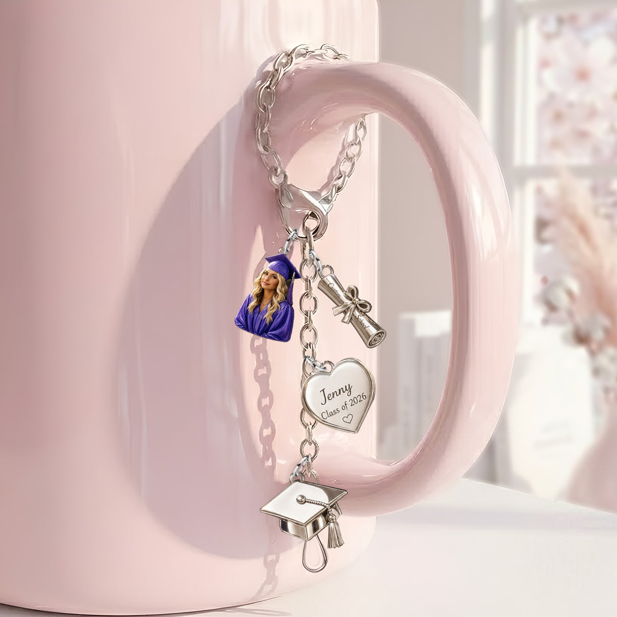 Abschlussklasse 2026 - Personalisierte Abschluss-Dangle Charms