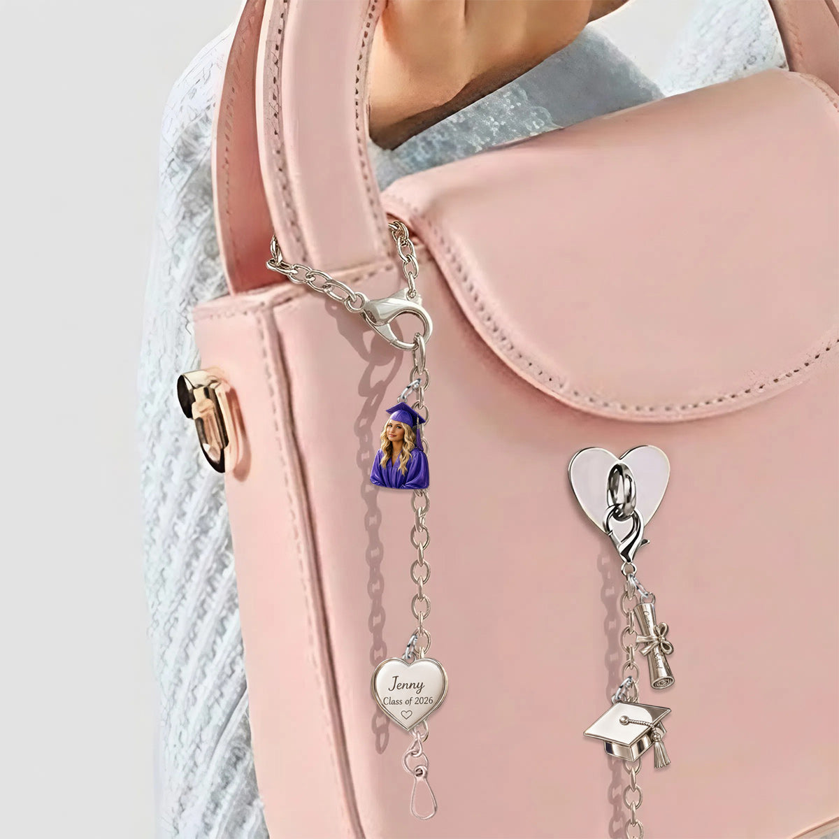 Abschlussklasse 2026 - Personalisierte Abschluss-Dangle Charms