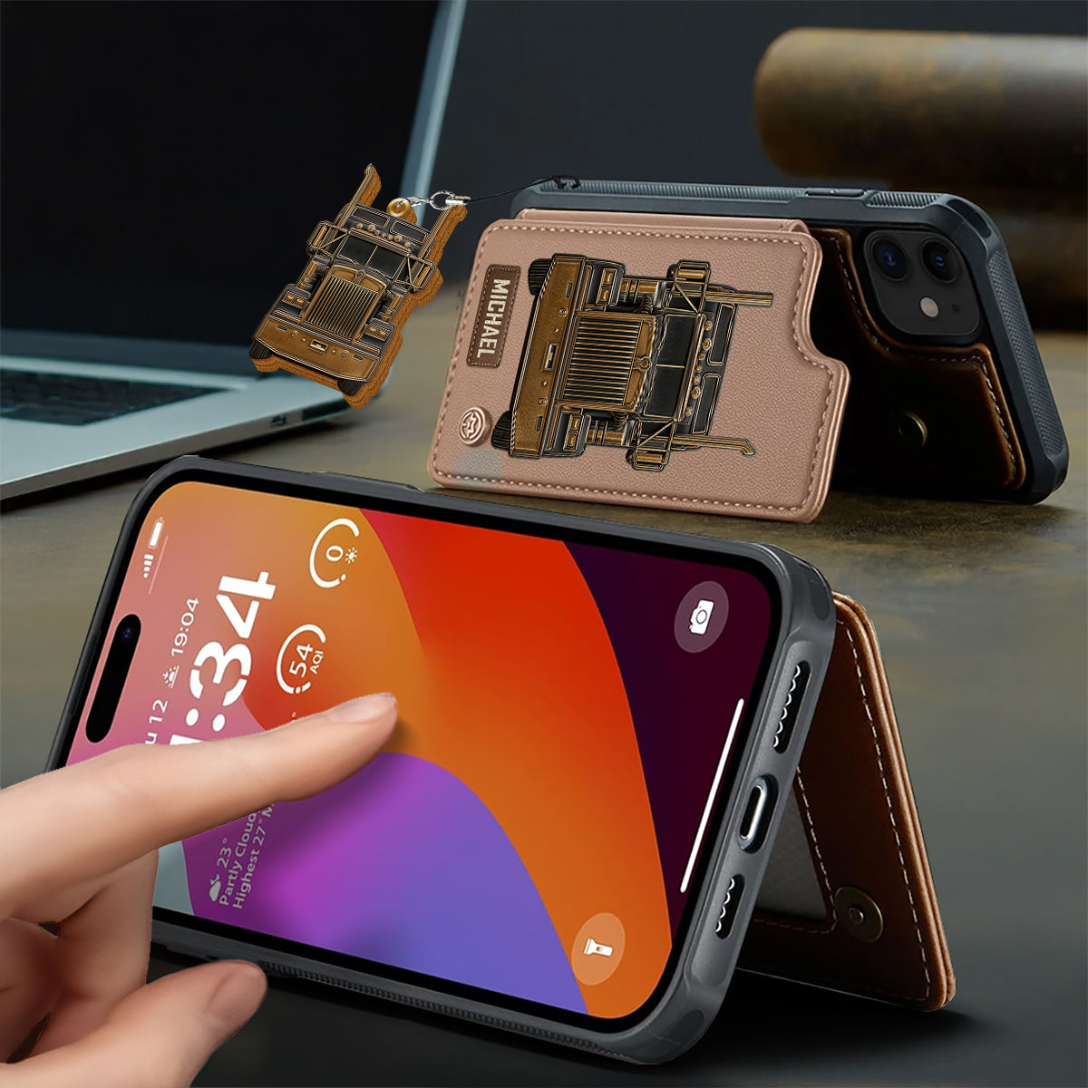 LKW-Fahrer – Personalisierte Handyhülle mit LKW-Motiv