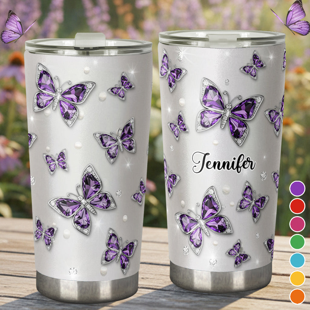Love Butterflies - Personalized Butterfly Tumbler
