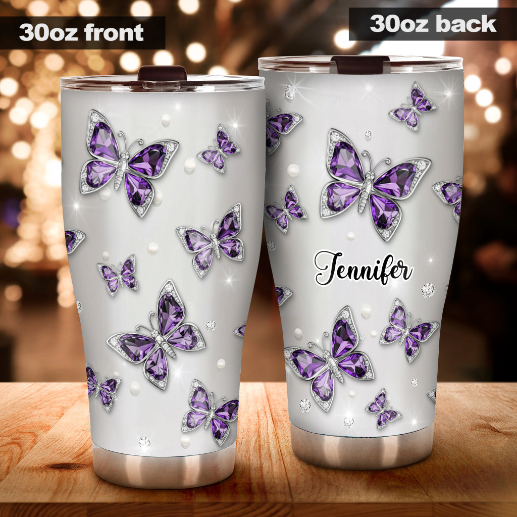 Love Butterflies - Personalized Butterfly Tumbler