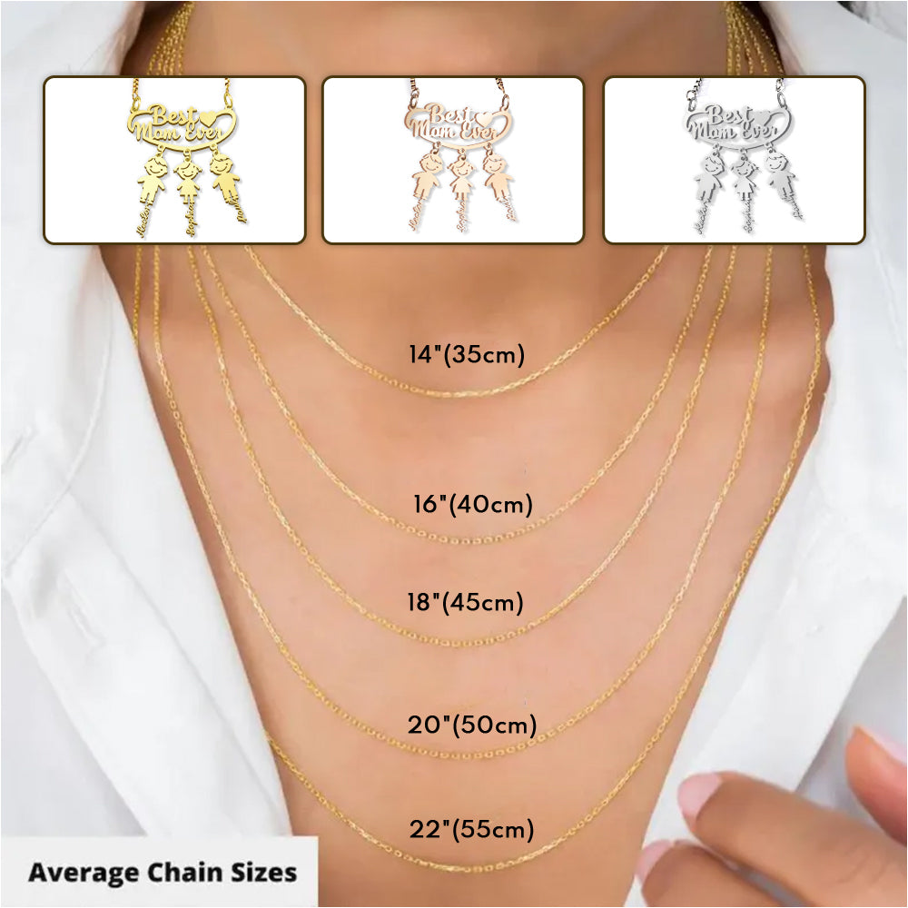 Beste Mama der Welt – Personalisierte Mutterkette mit Anhängern