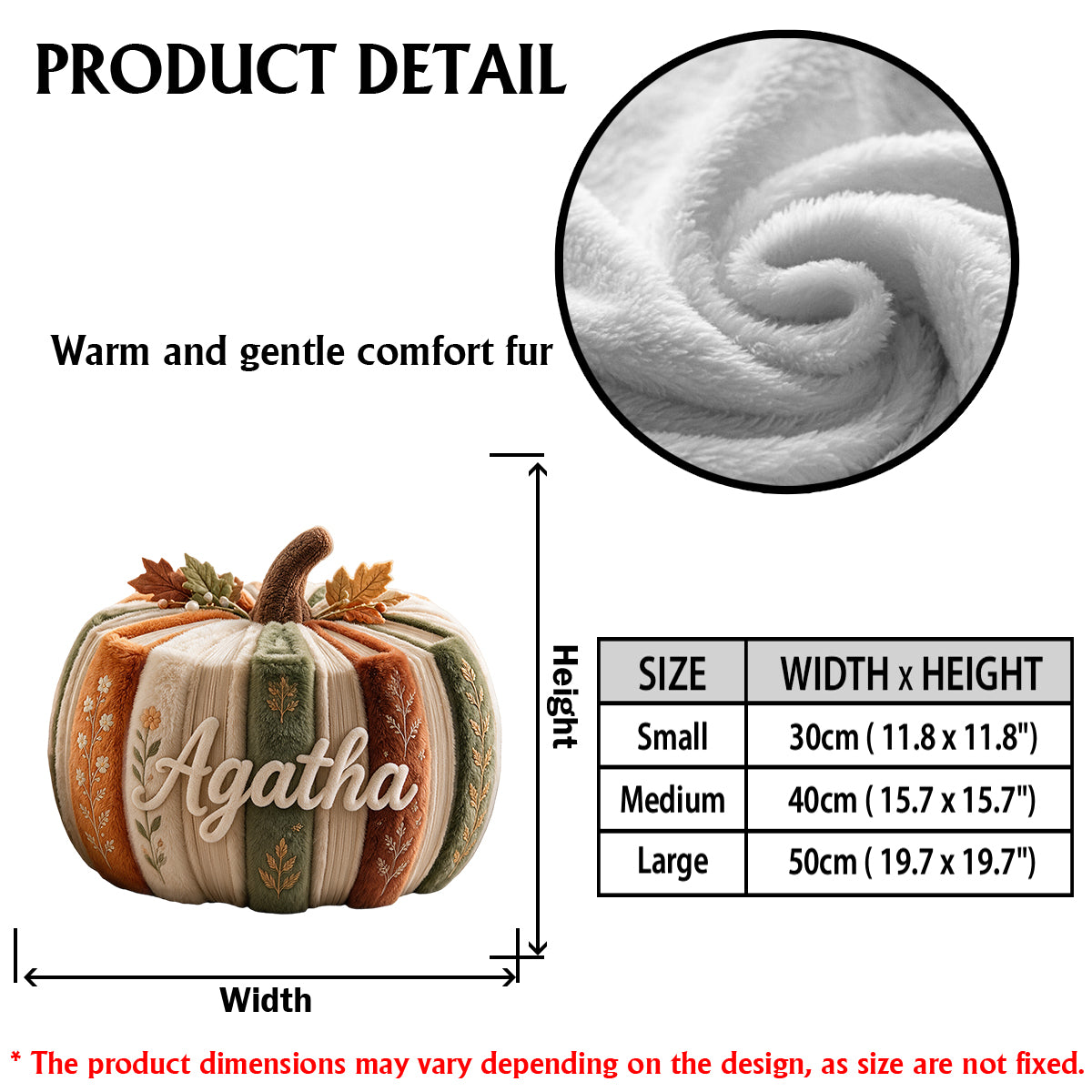 Book Pumpkin - Personalized Book Premium Faux Fur Pillow