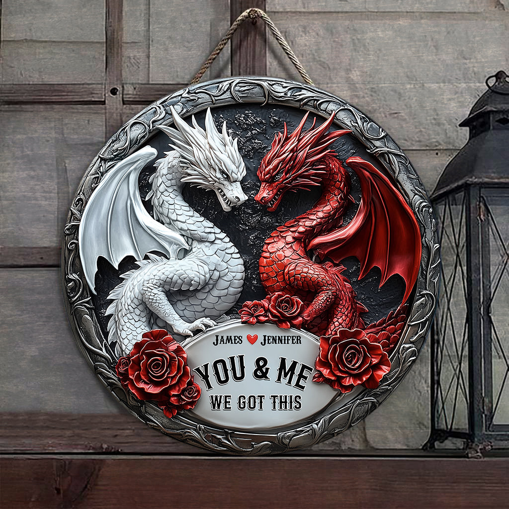 You & Me - Personalized Couple Wood Sign