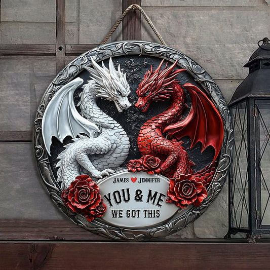 You & Me - Personalized Couple Wood Sign