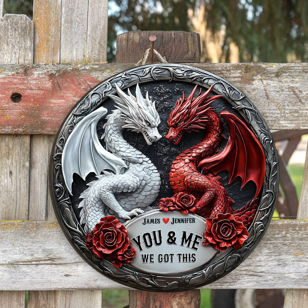 You & Me - Personalized Couple Wood Sign