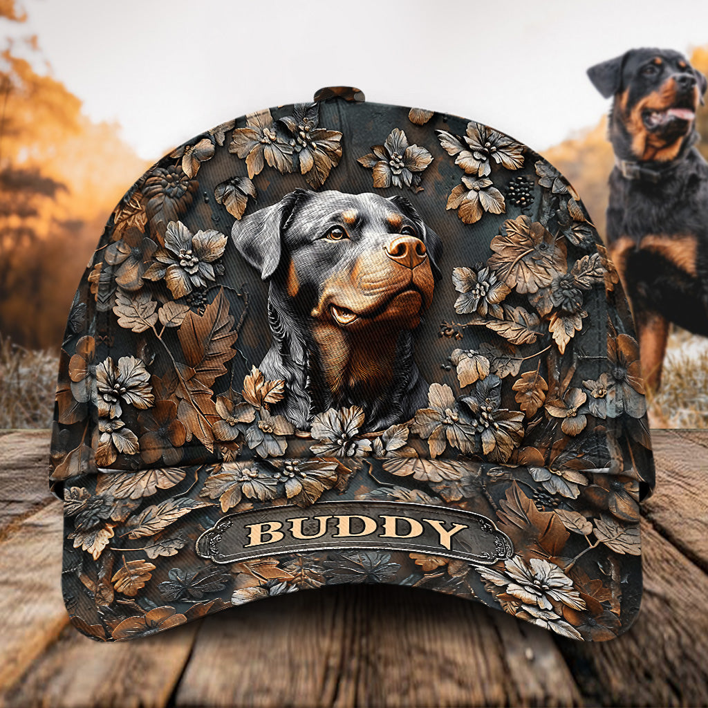 Zuhause ist, wo mein Rottweiler ist – Personalisierte Hunde-Klassiker-Kappe