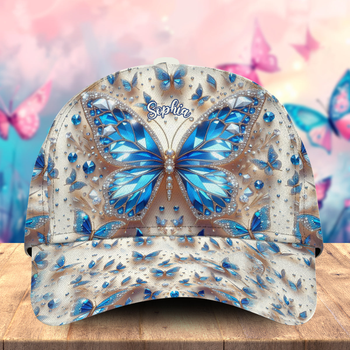 Wunderschöne Schmetterlinge – Personalisierte Schmetterlings-Klassiker-Kappe