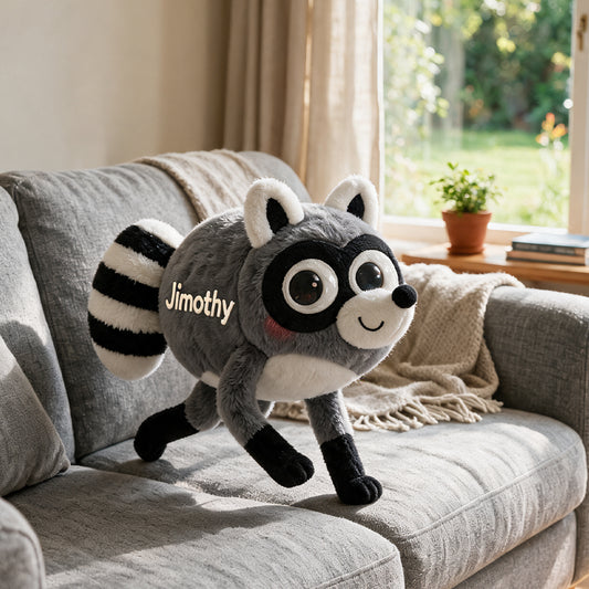 Jimothy Raccoon - Raccoon Premium Faux Fur Pillow