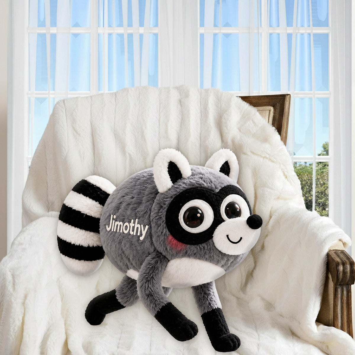 Jimothy Raccoon - Raccoon Premium Faux Fur Pillow