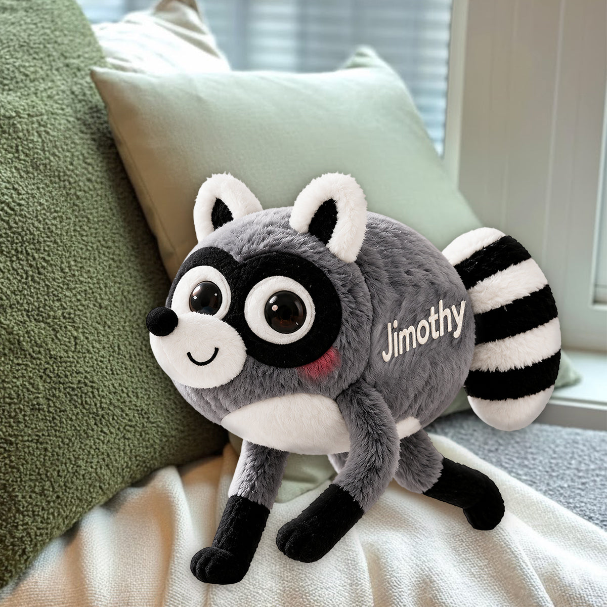 Jimothy Raccoon - Raccoon Premium Faux Fur Pillow