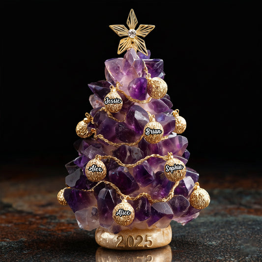 Unsere Familie, frohe Weihnachten 2025 – personalisierte Acrylplakette in individueller Familienform