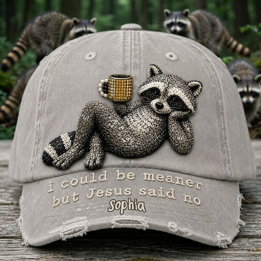 Funny Sarcastic Gift For Christians - Personalized Raccoon Classic Cap