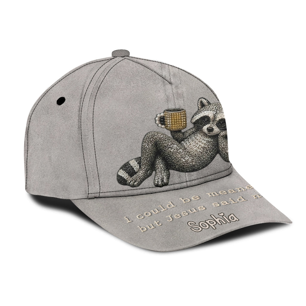 Funny Sarcastic Gift For Christians - Personalized Raccoon Classic Cap