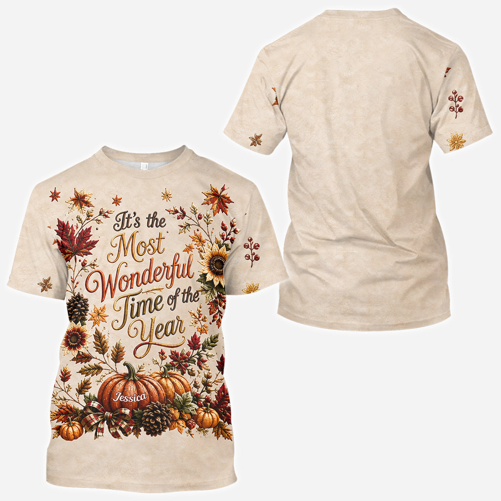 It's the Most Wonderful Time of the Year - Personalized Autumn All Over Shirt