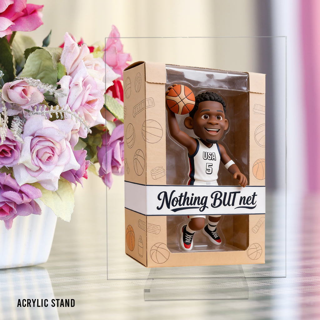 Liebe zum Basketball – Personalisierte Acrylplakette in Basketballform