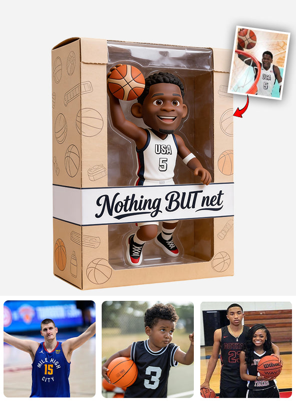 Liebe zum Basketball – Personalisierte Acrylplakette in Basketballform