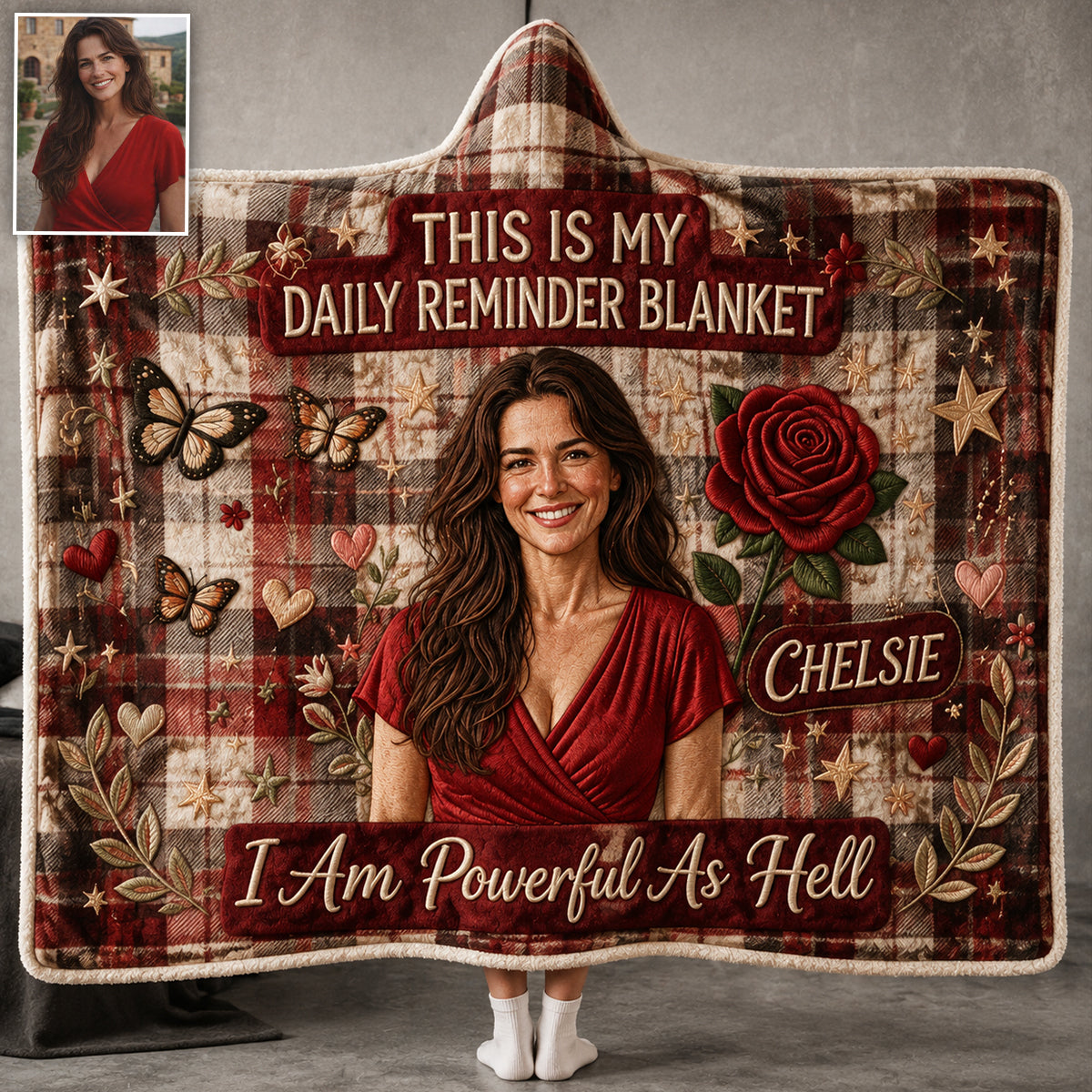Be Yourself - Personalized Self Love Hooded Blanket