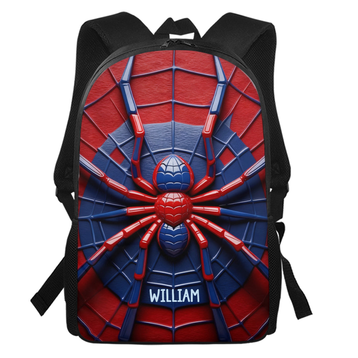 Spider - Personalisierter Kinderrucksack, Lunchtasche, Federmäppchen-Set