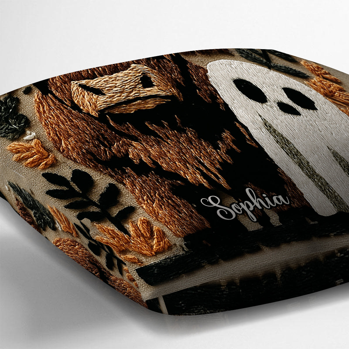 Gruseliges Hochlandrind-Geist-Kissen – Personalisiertes Hochlandrind-Dekokissen