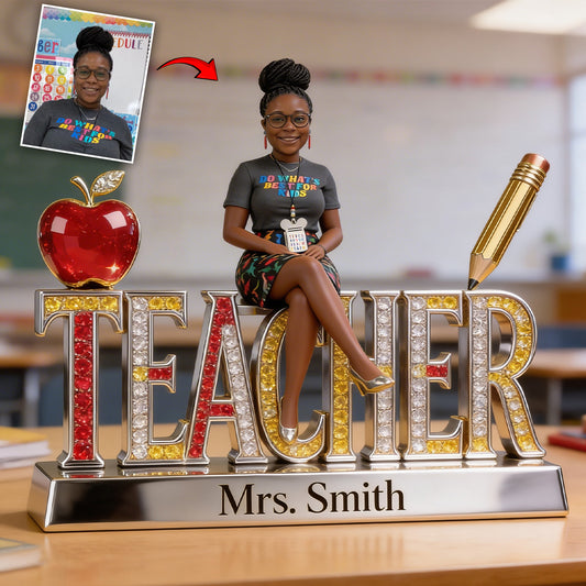 Custom Any Title Gift For Teacher/Educator - Personalized Teacher Custom Shaped Acrylic Plaque