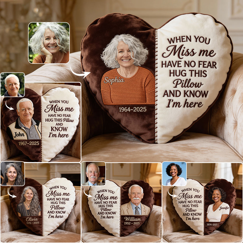 In Loving Memory - Personalized Memorial Faux Fur Shaped Pillow