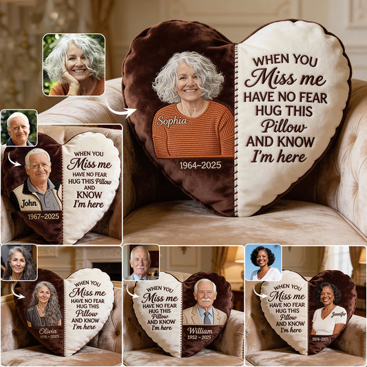 In liebevoller Erinnerung – personalisiertes Gedenkkissen aus Kunstfell