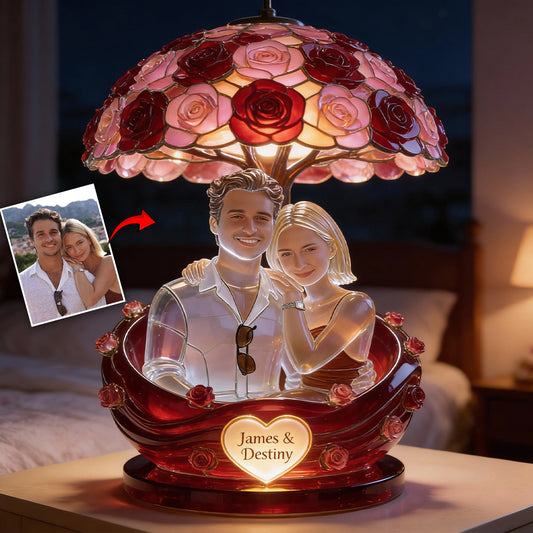 Custom Any Photo You & Me - Personalized Couple Acrylic LED Night Light