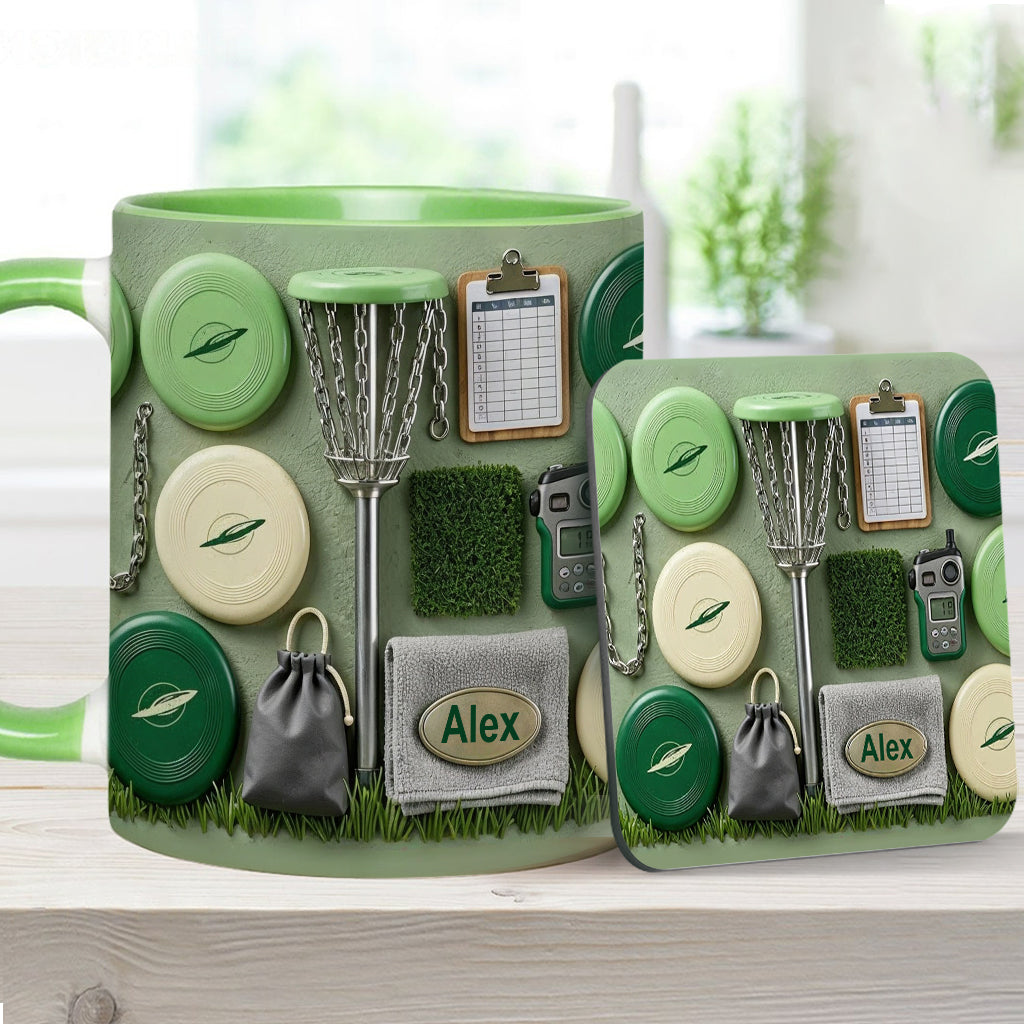 Love Disc Golf - Personalized Disc Golf Accent Mug & Coaster