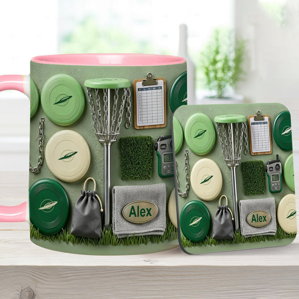 Love Disc Golf - Personalized Disc Golf Accent Mug & Coaster