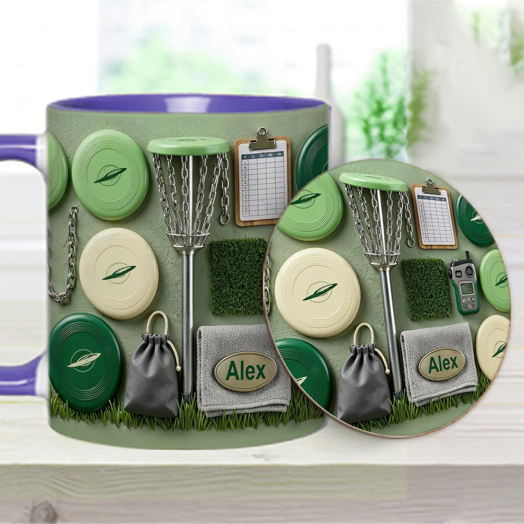 Love Disc Golf - Personalized Disc Golf Accent Mug & Coaster