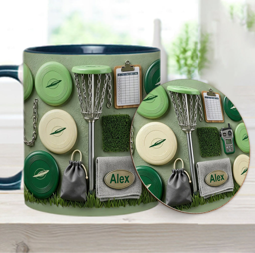 Love Disc Golf - Personalized Disc Golf Accent Mug & Coaster